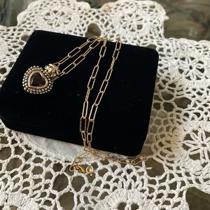 BJC Samuel B Behnam Garnet Heart Pendant